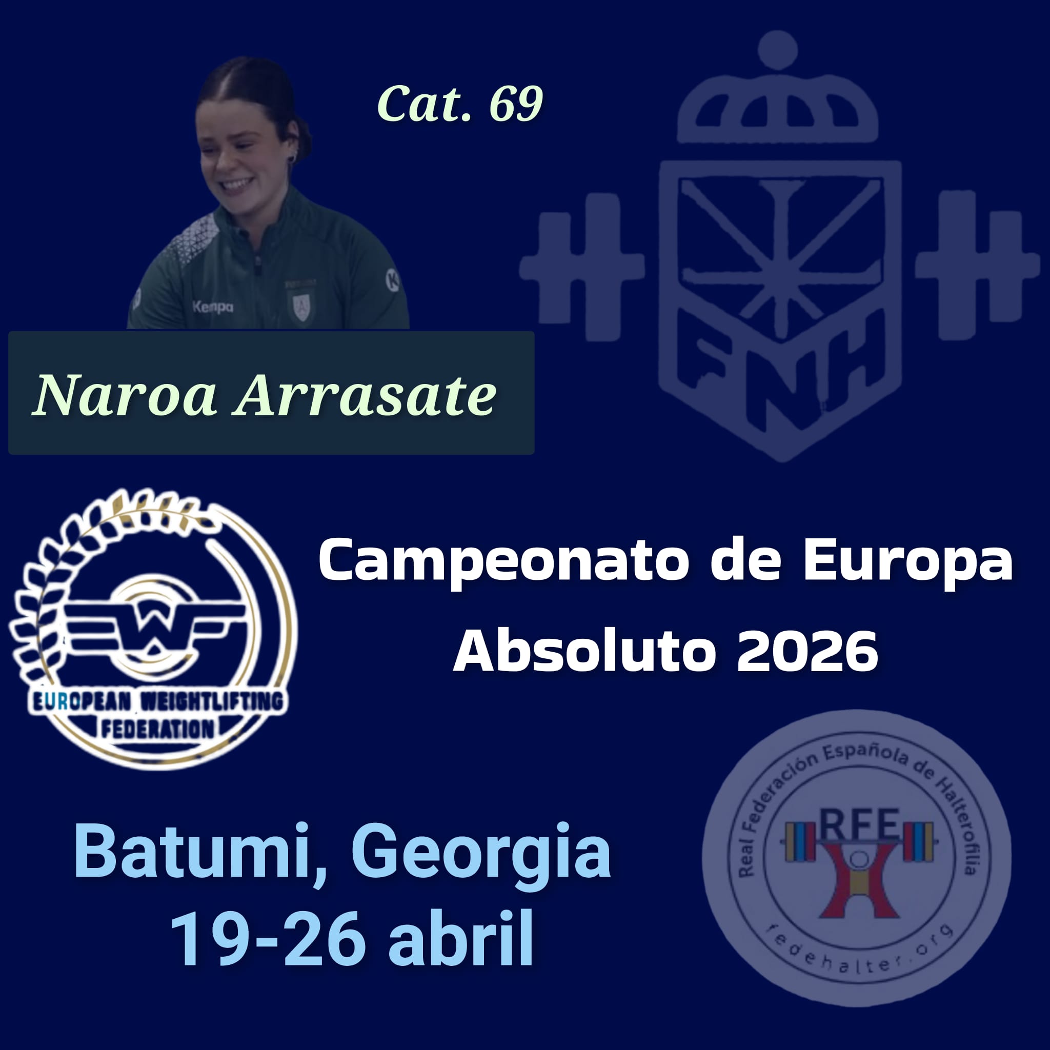 Naroa Arrasate formar&aacute; parte de la selecci&oacute;n espa&ntilde;ola en el Campeonato de Europa Absoluto